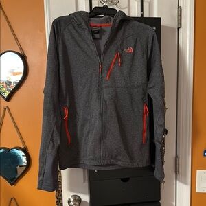 Men's Gray and Red The North Face Jacket